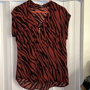 [Express] Satin V Neck Zipper Gramercy